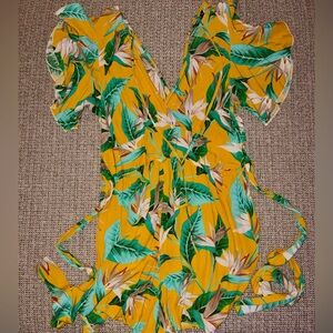 Tropical Yellow and Green Woman’s Romper
